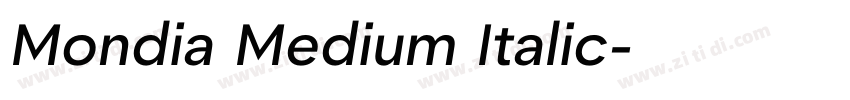 Mondia Medium Italic字体转换